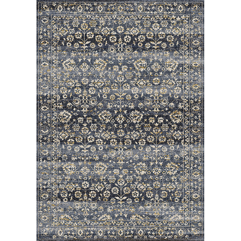 Country Living Room Rug Multi Color Geometric Carpet Polypropylene Non-Slip Backing Machine Washable Rug