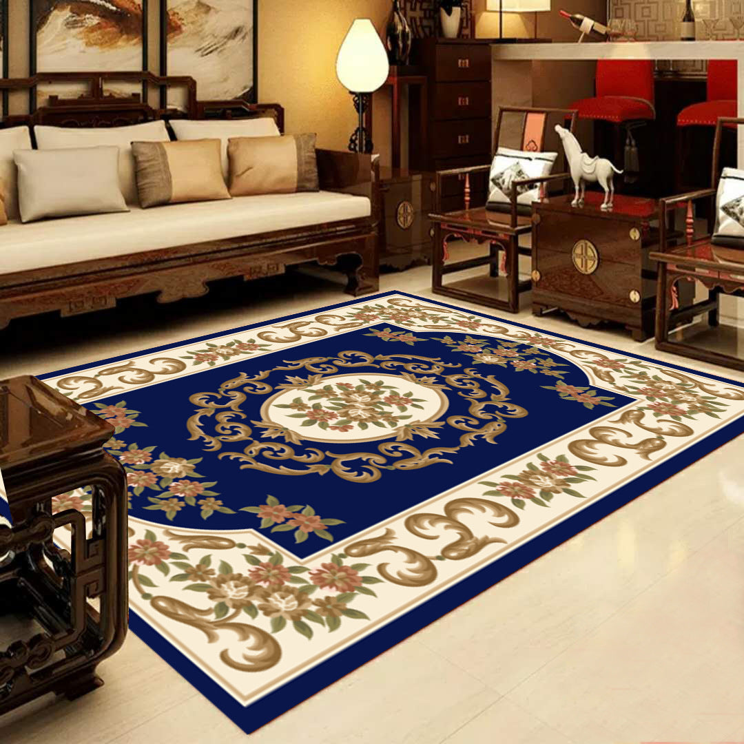 Retro Mulsimor Western Rug Synthetics Floral Pattern Area Areat Tapis sans glissement Rapis lavable pour le salon