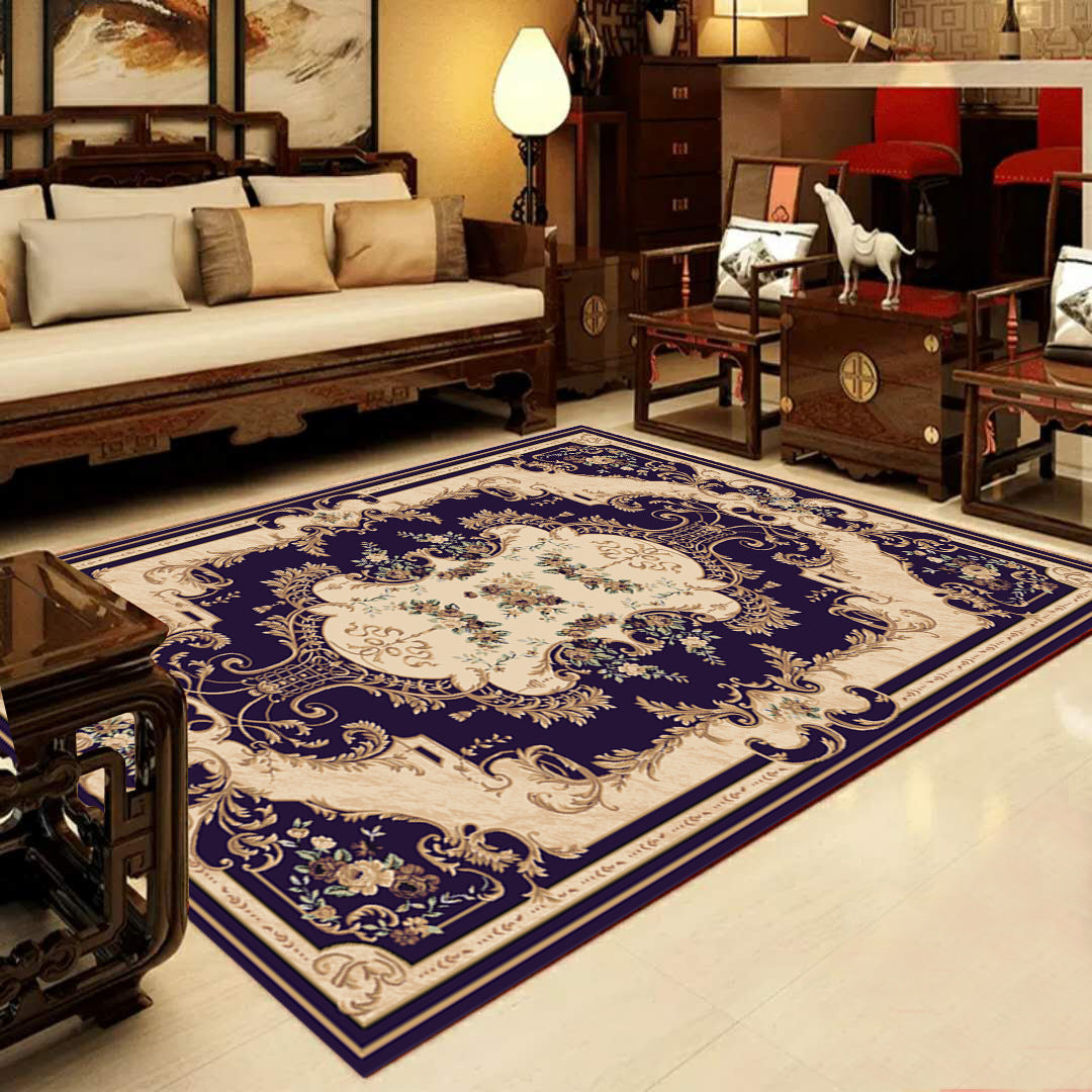 Retro Mulsimor Western Rug Synthetics Floral Pattern Area Areat Tapis sans glissement Rapis lavable pour le salon