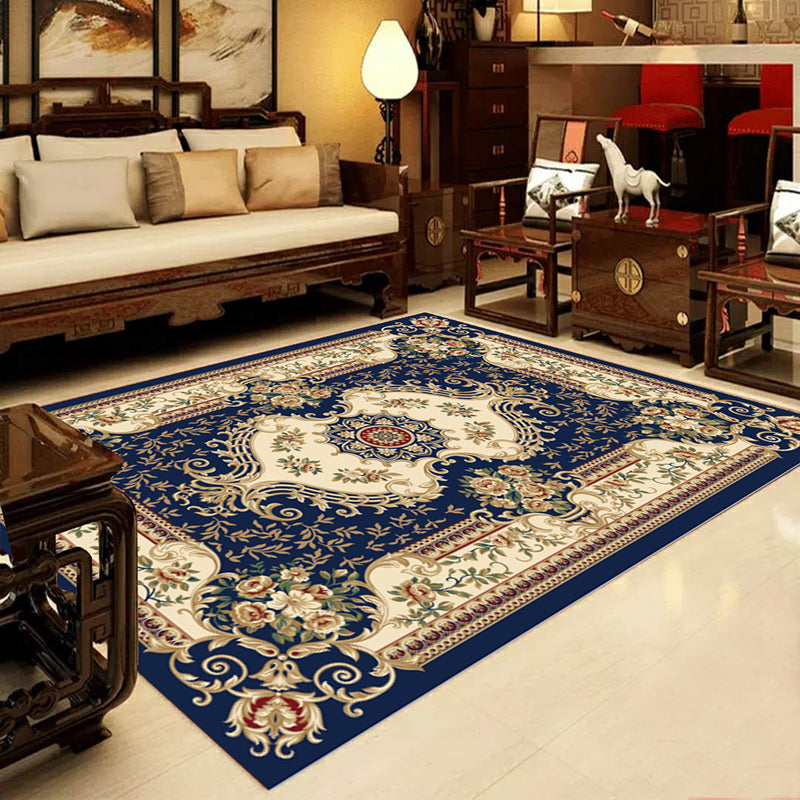 Retro Mulsimor Western Rug Synthetics Floral Pattern Area Areat Tapis sans glissement Rapis lavable pour le salon