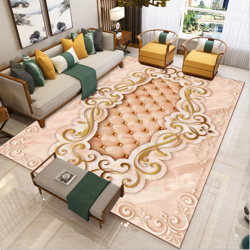 Luxury Southwestern Rug Multicolor Flower Printed Carpet Pet Friendly Easy Care Washable Rug for Parlor