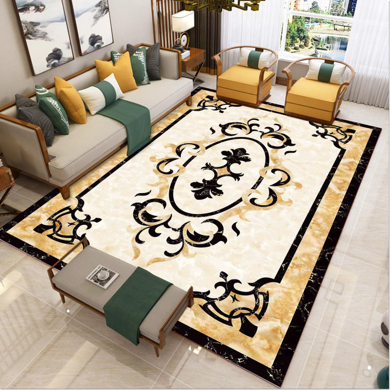 Luxury Southwestern Rug Multicolor Flower Printed Carpet Pet Friendly Easy Care Washable Rug for Parlor