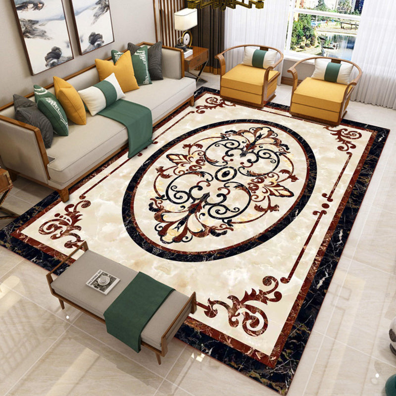 Luxury Southwestern Rug Multicolor Flower Printed Carpet Pet Friendly Easy Care Washable Rug for Parlor