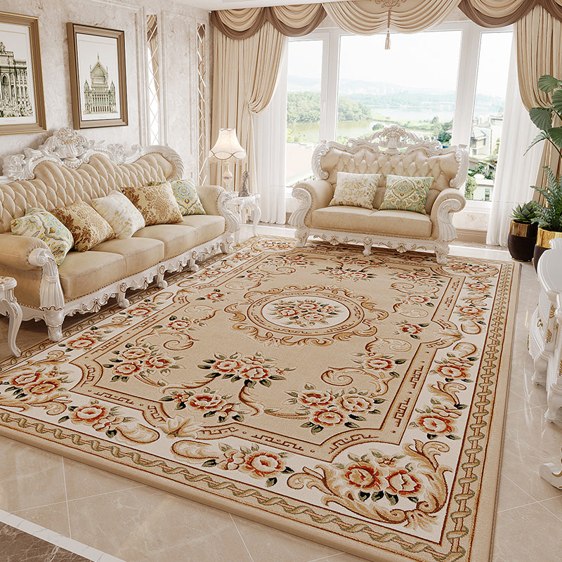 Retro Multicolor Floral Rug Polyster Western Area Tapijt Easy Care Machine Wasbaar tapijt voor woonkamer