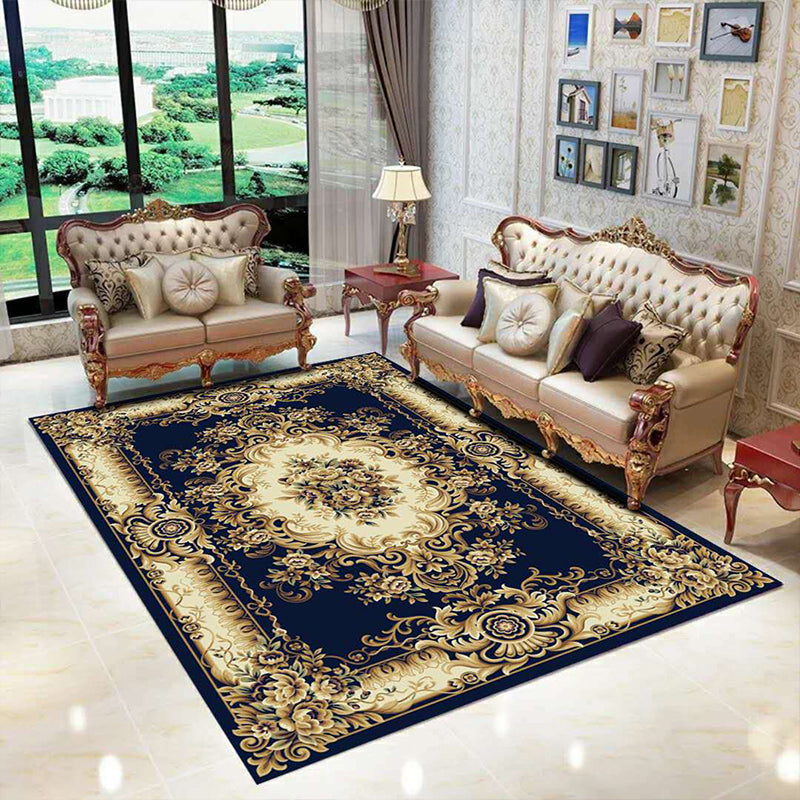 Vintage Western Rug Multicolor Floral Printed Area Carpet Easy Care Washable Indoor Rug for Decoration