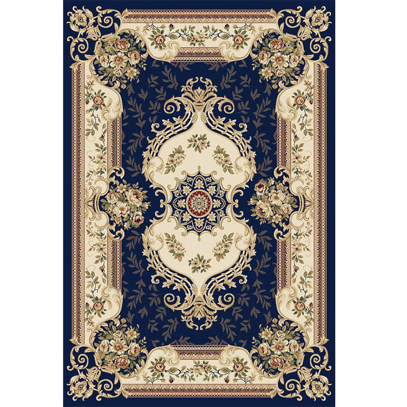 Americana Home Rug Multi Colored Printed Area Rug Polyster Non-Slip Backing Easy Care Carpet