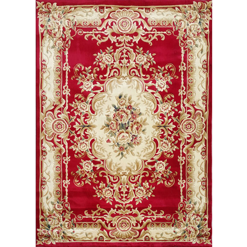 Multi-Colored Olden Rug Polypropylene Floral Printed Area Carpet Non-Slip Backing Pet Friendly Rug for Decoration