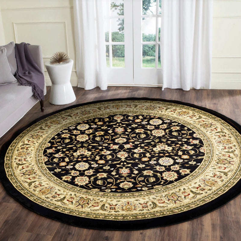 Multi-Color Living Room Rug Oriental Tribal Patterned Rug Synthetics Pet Friendly Easy Care Carpet