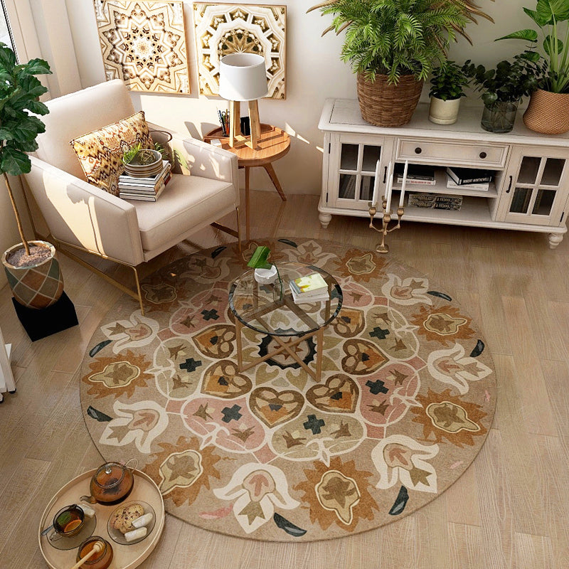 Classic Western Rug Multi-Colored Tribal Floral Print Rug Anti-Slip Backing Washable Area Carpet for Room