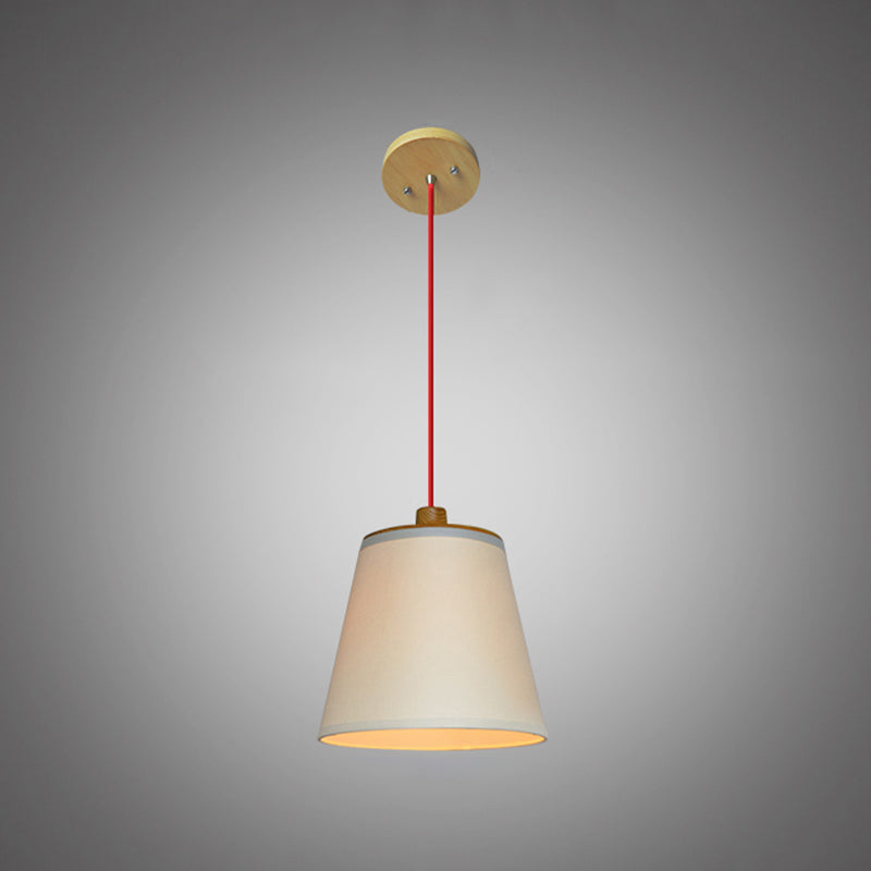 Emmer stof plafondverlichting eenvoud 1 licht eetkamer hangende lamp in het wit