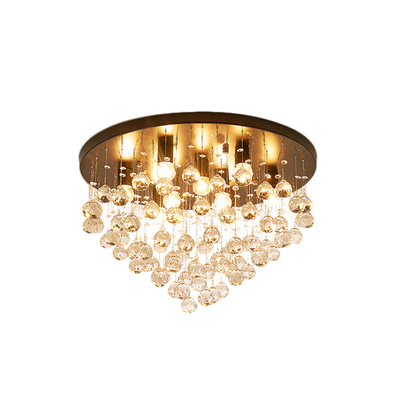 Nero Tiered Flush Massimale Light Modernst 19,5 "/23.5" Dia 8 - Lampada Crystal Massimale Lampada