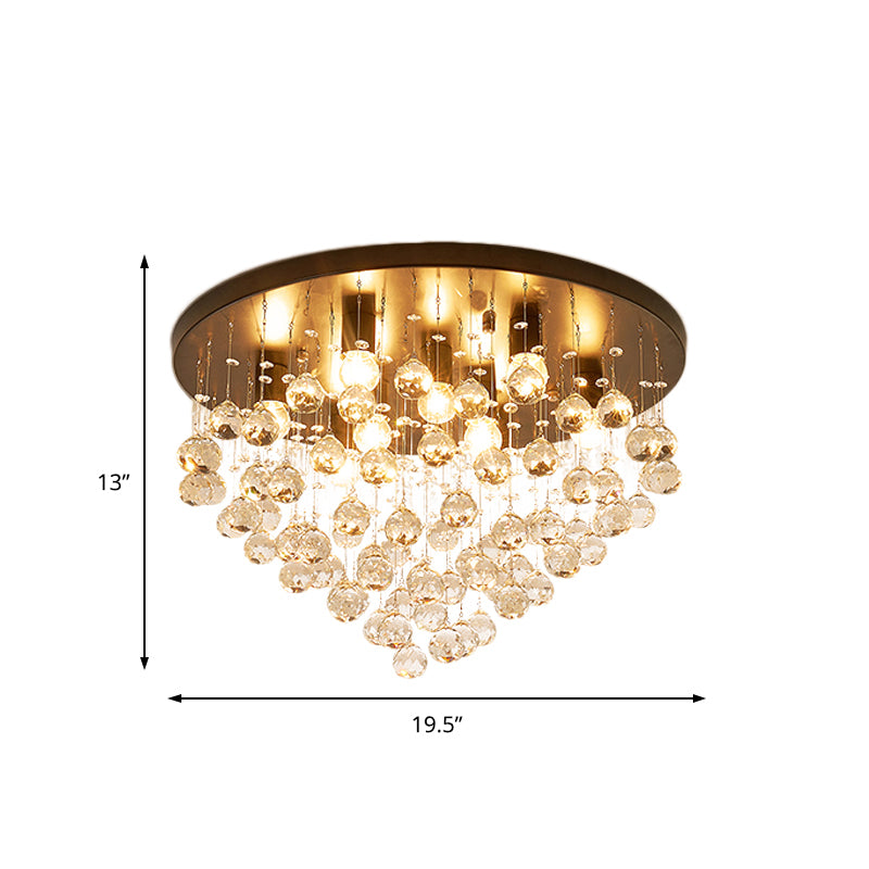 Nero Tiered Flush Massimale Light Modernst 19,5 "/23.5" Dia 8 - Lampada Crystal Massimale Lampada