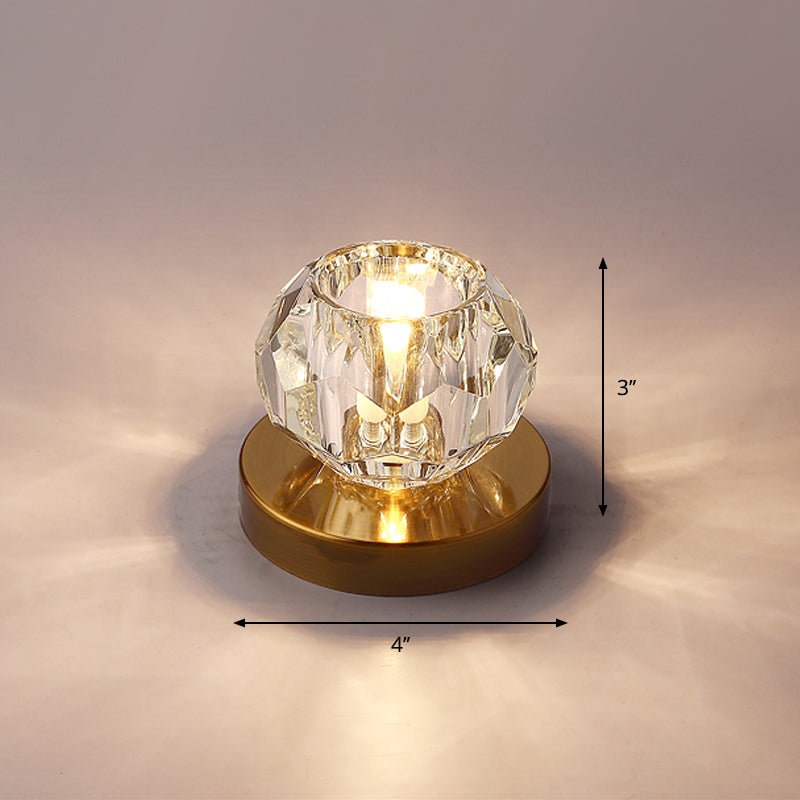 Modern Bud Shape LED Flush Mount Faceted Crystal Corridor Flushmount Ceiling Light