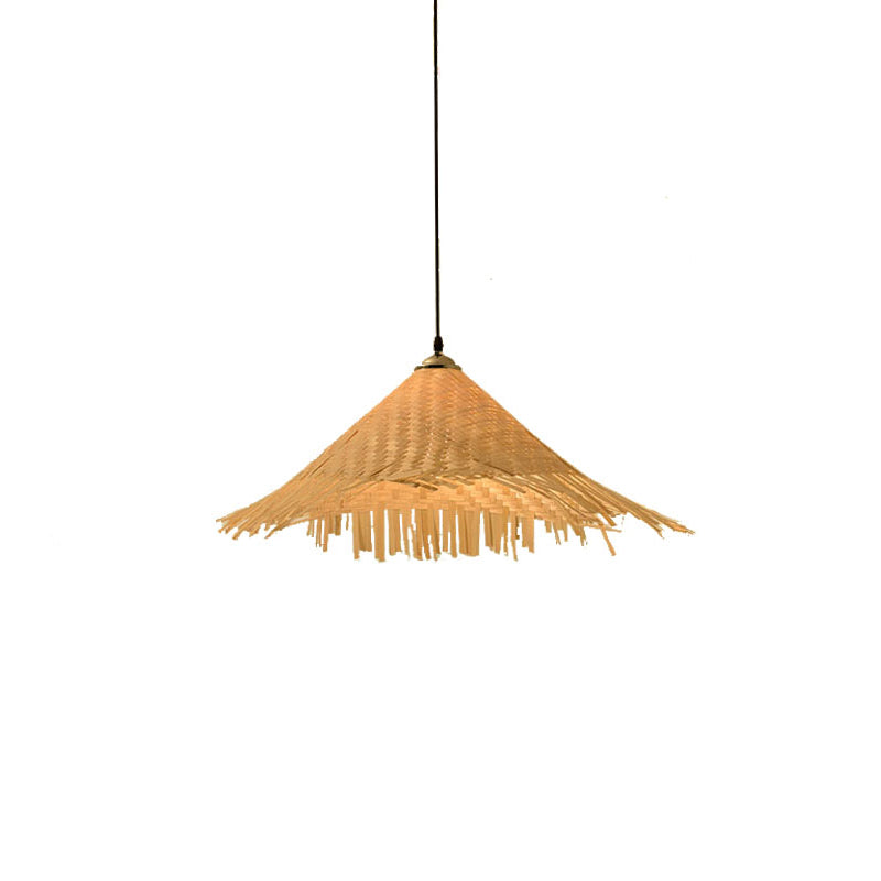 Forma a forma a sospensione Light Contemporary Bamboo Bamboo Sospensione a sospensione in legno