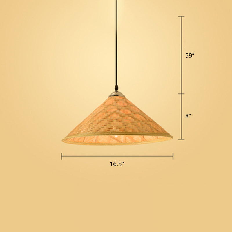 Forma a forma a sospensione Light Contemporary Bamboo Bamboo Sospensione a sospensione in legno