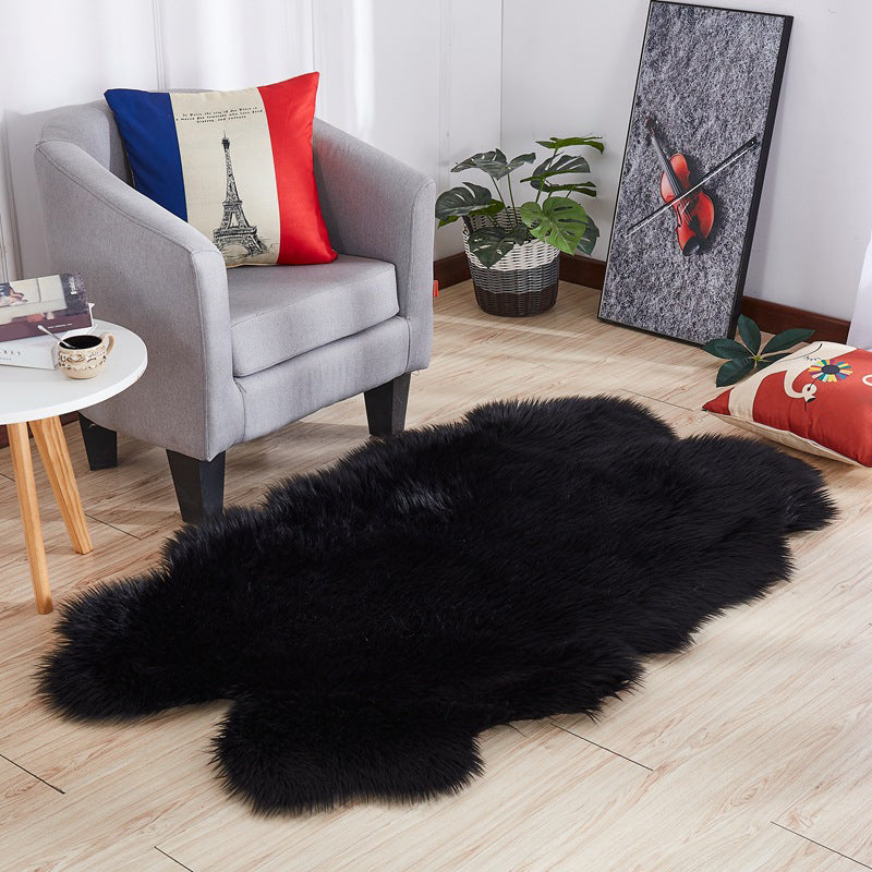 Scandinavian Solid Color Rug Multi Color Plush Carpet Non-Slip Machine Washable Stain Resistant Rug for Living Room