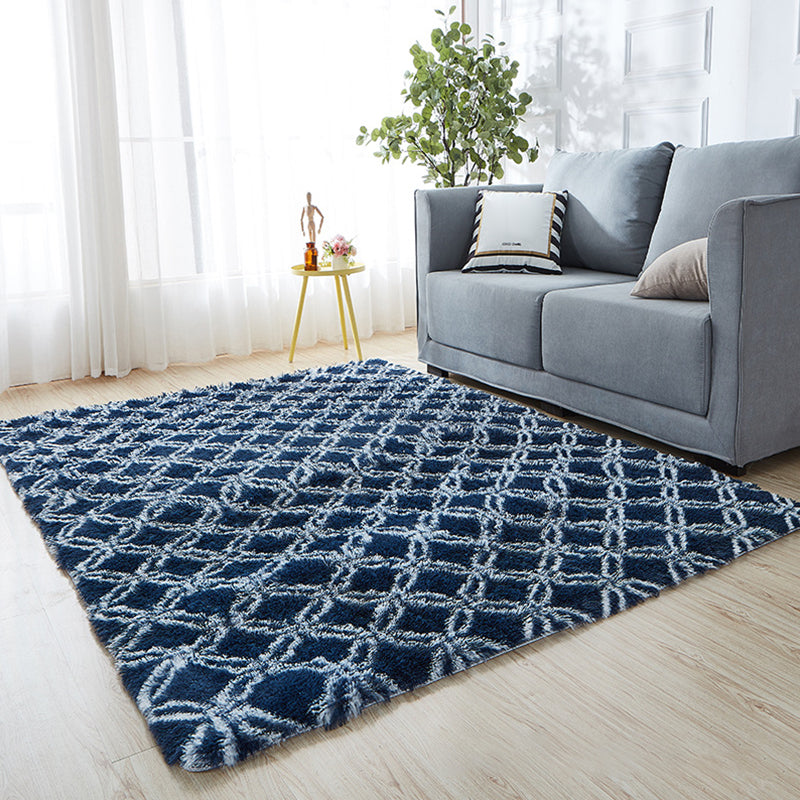 Multi-Color Graphic Rug Artificial Wool Casual Carpet Anti-Slip Stain Resistant Pet Friendly Rug for Living Room