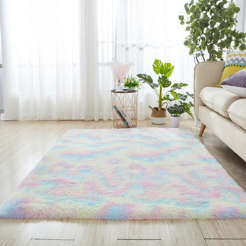 Multicolor Home Decoration Rug Casual Tie Dye Graphic Print Carpet Plush Stain Resistant Pet Friendly Non-Slip Rug