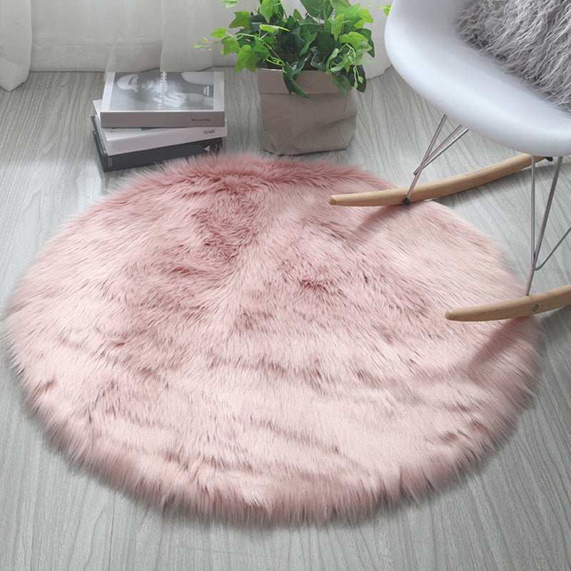 Silky Simplicity Rug Multi Color Plain Indoor Rug Pet Friendly Non-Slip Backing Washable Fluffy Rug for Sitting Room