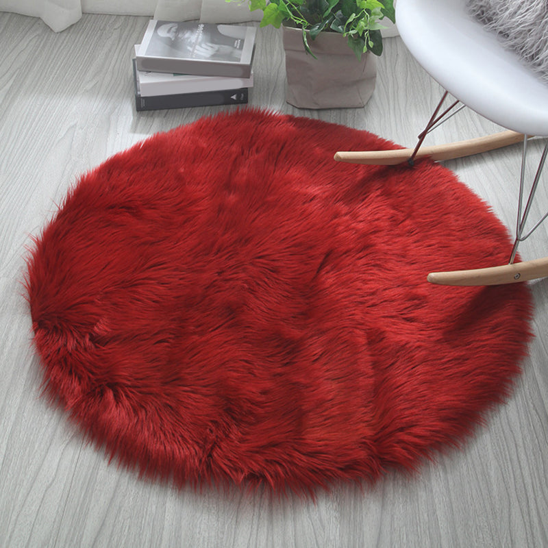 Silky Simplicity Rug Multi Color Plain Indoor Rug Pet Friendly Non-Slip Backing Washable Fluffy Rug for Sitting Room