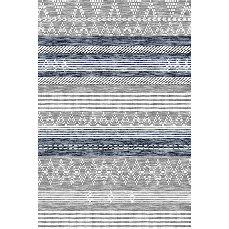 Tapis tribal primitif Géométrie multicolore tapis antidérapant le support de la zone résistante aux taches lavables pour chambre à coucher