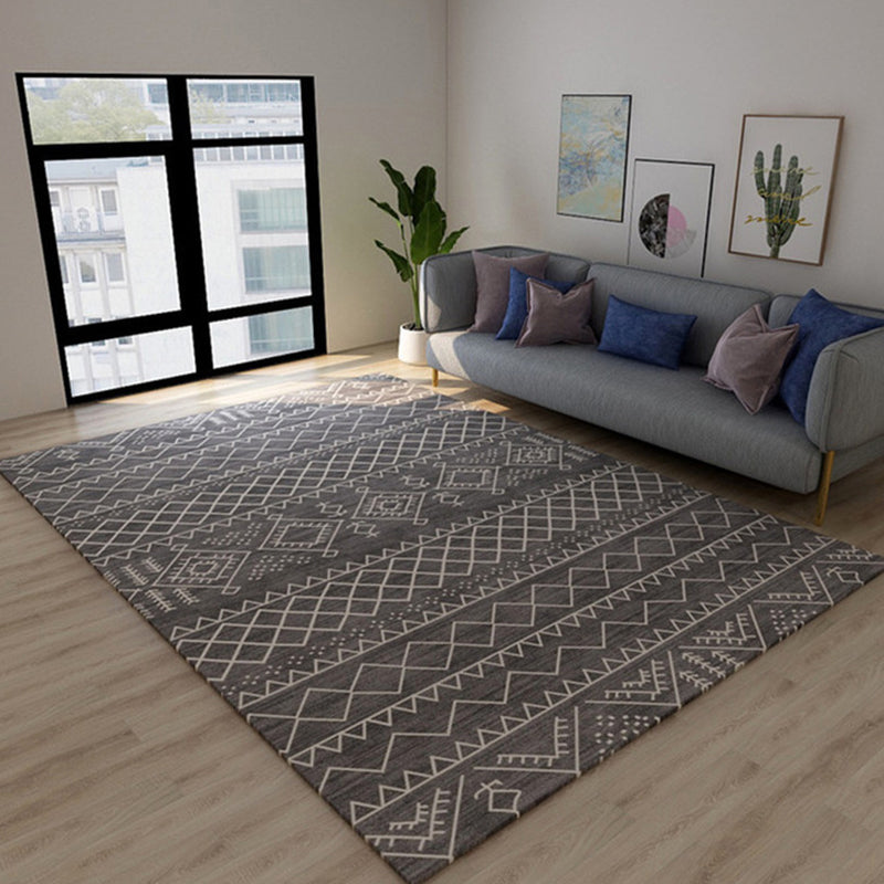 Alfombra de estampado tribal occidental Síntesis múltiples Color alfombra alfombra lavable con respaldo resistente para manchas resistentes a la sala de estar para sala de estar