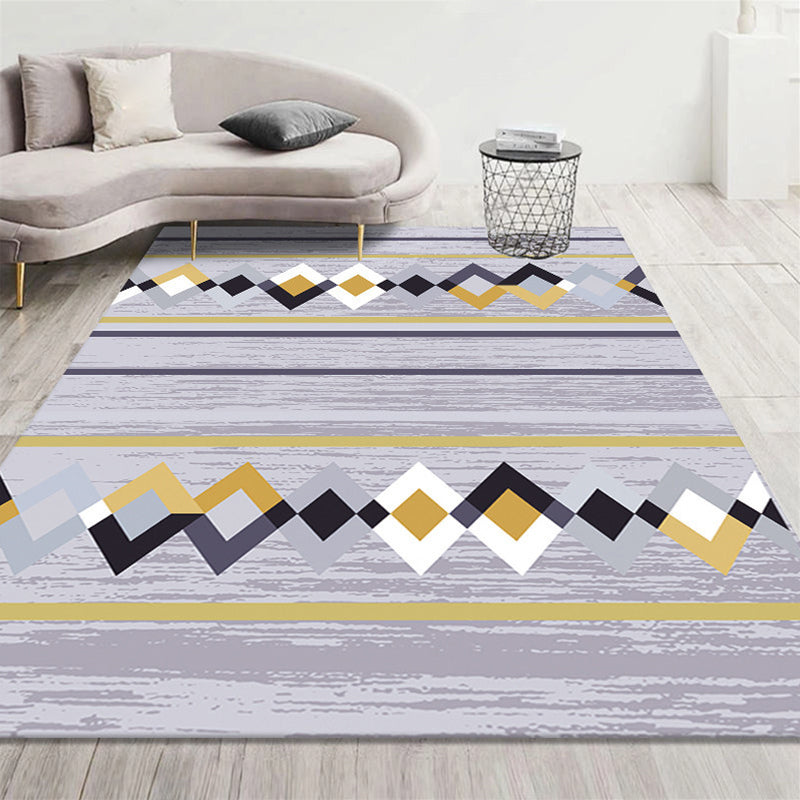 Funky Multicolor Boho Chic Rug Synthetics Trellis Print Teppich tierfreundlicher Flecken widerstandsfähiger Nicht-Schlupf-Teppich für Salon