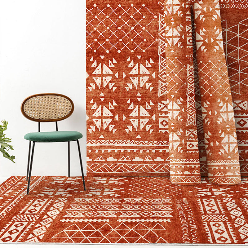 Tappeto retrò in stile indiano a colore geometrico per animali domestici friendly tappeto anti-slip resistente alle macchie per la decorazione domestica