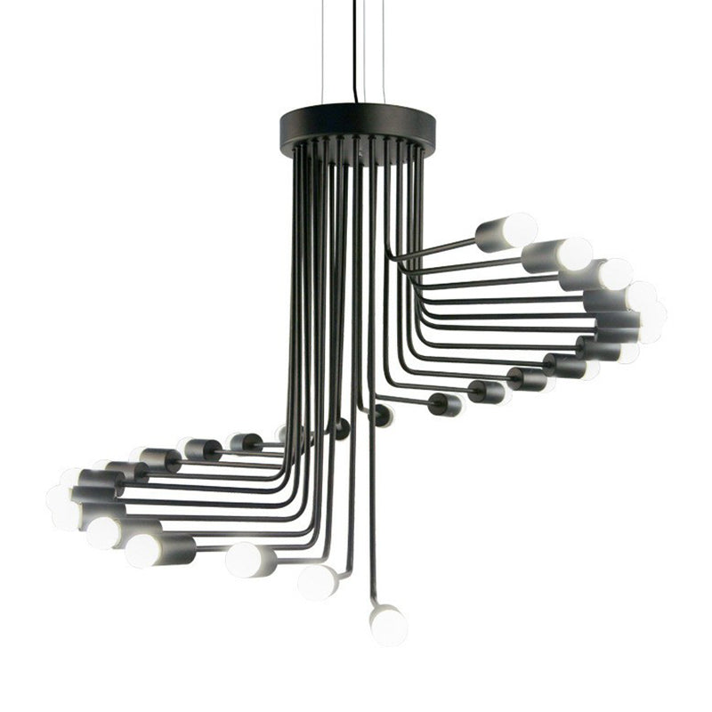 Spiral Front Desk Pendant Lighting Loft Style Iron Ceiling Chandelier Light Fixture