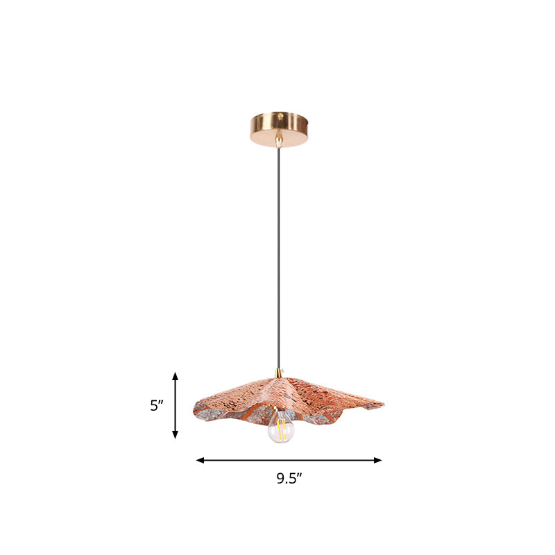 Country Lotus suspendu au plafond 1 tête PENDANT DE DROP MÉTAL