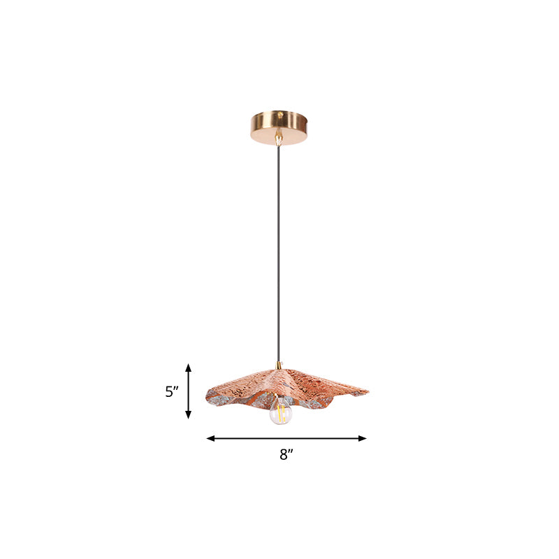 PAULD LOTUS Luz de techo colgante 1 cabezal de metal colgante en latón para el comedor