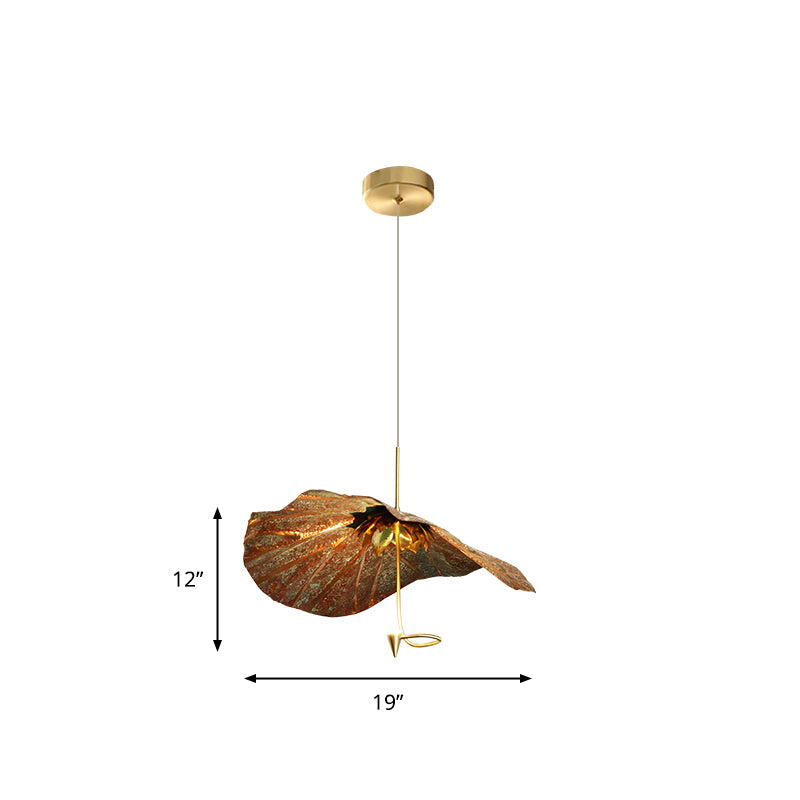 Country Lotus suspendu au plafond 1 tête PENDANT DE DROP MÉTAL