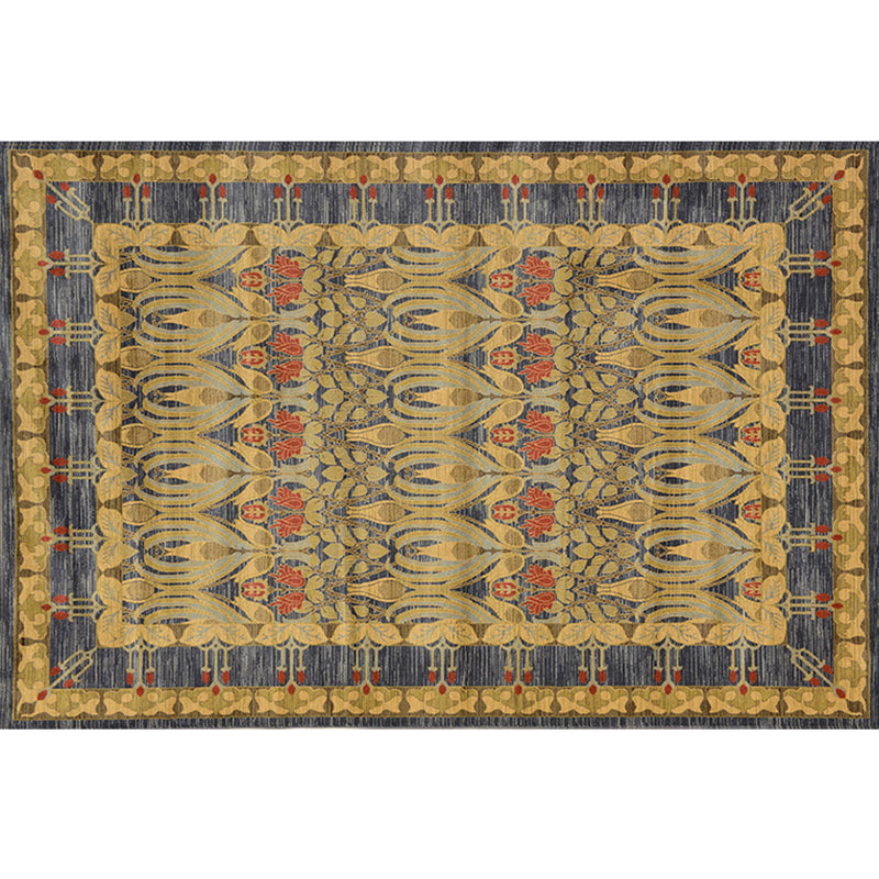 Synthétique géométrique multicolore synthétique Retro Area Tapis Anti-slip Backing Facile Care Intérieur pour salon