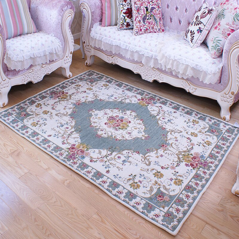 Multi-gekleurde bloem tapijt polyster vintage gebied tapijt anti-slip huisdiervriendelijk gemakkelijke verzorging binnen vloerkleed voor decoratie