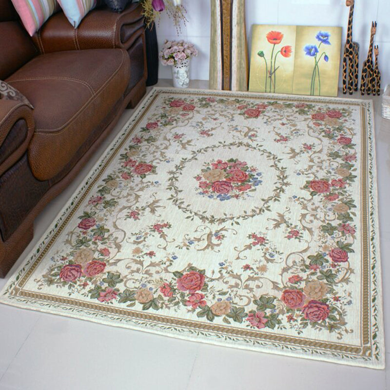 Multi-gekleurde bloem tapijt polyster vintage gebied tapijt anti-slip huisdiervriendelijk gemakkelijke verzorging binnen vloerkleed voor decoratie