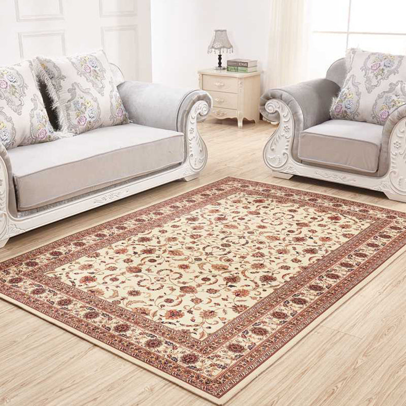 Shabby Chic Flower Rug Multi Colored Polypropylene Indoor Rug Easy Care Pet Friendly Area Carpet for Living Room