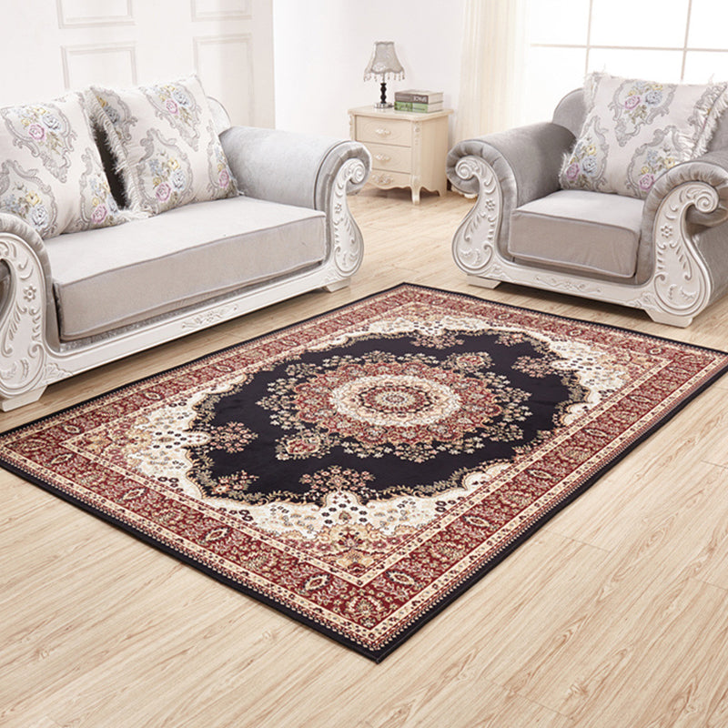 Shabby Chic Flower Rug Multi Colored Polypropylene Indoor Rug Easy Care Pet Friendly Area Carpet for Living Room