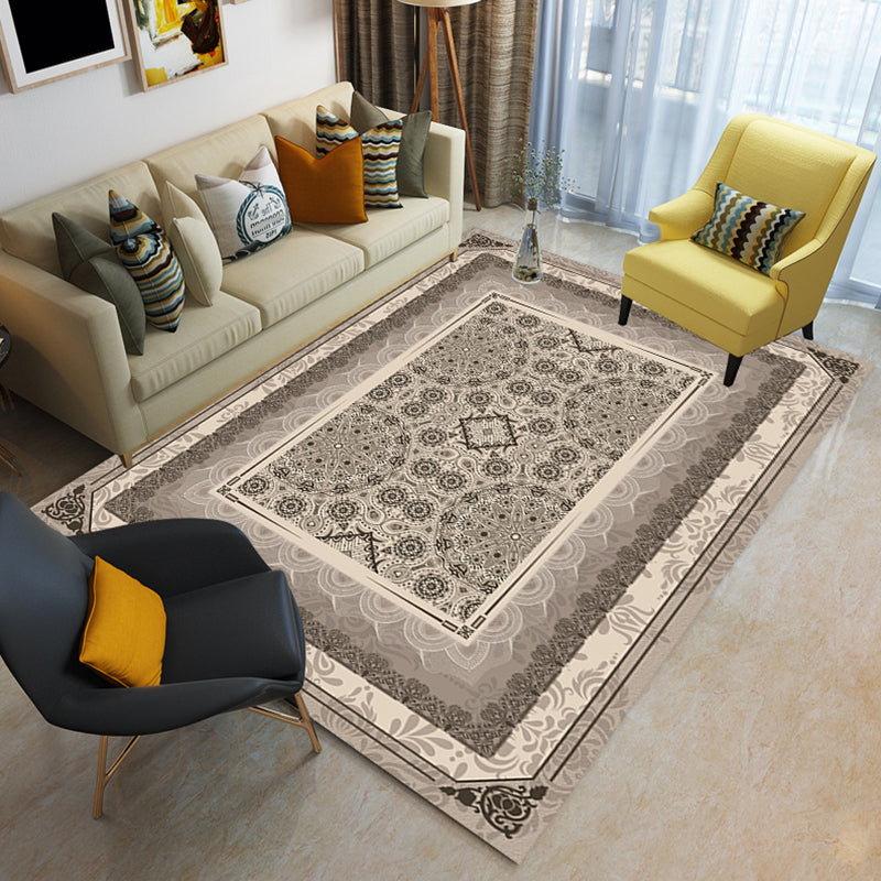 Multticolor Shabby Chic tapis polyster Polyster Floral Area Tapis Tapis sans glissement, tapis lavable pour salon