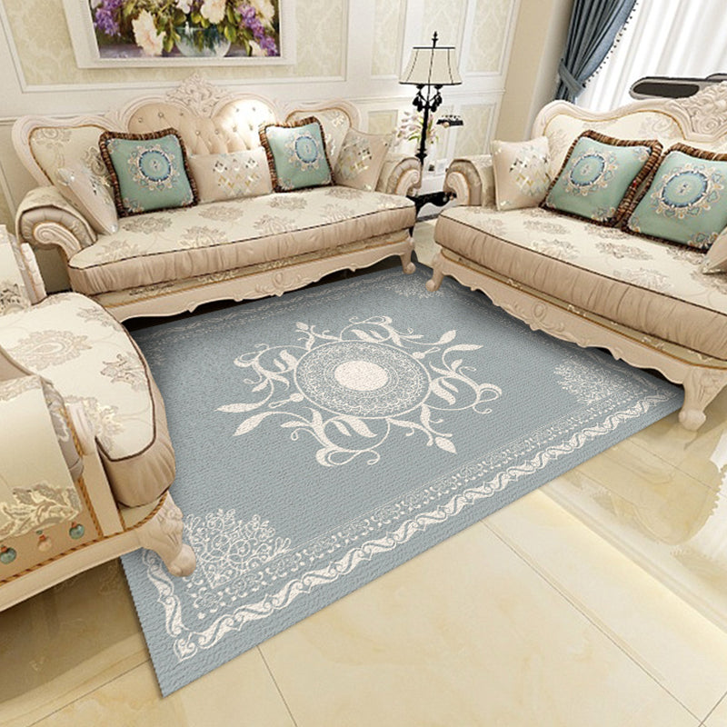 Multticolor Shabby Chic tapis polyster Polyster Floral Area Tapis Tapis sans glissement, tapis lavable pour salon