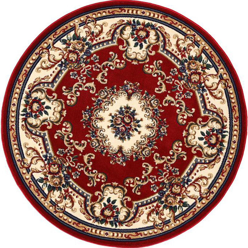Olden Flower Printed Rug Multi Colored Synthetics Area Carpet Pet Friendly Washable Indoor Rug for Bedroom
