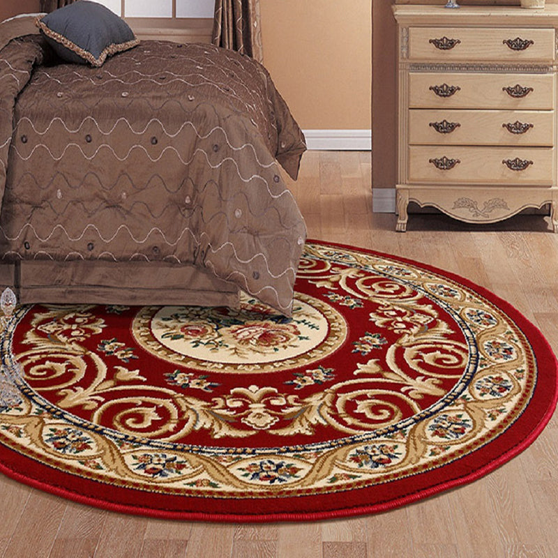 Olden Flower Printed Rug Multi Colored Synthetics Area Carpet Pet Friendly Washable Indoor Rug for Bedroom