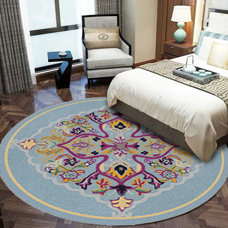 Multicolor Antique Rug Synthetics Geometric Area Carpet Non-Slip Backing Pet Friendly Indoor Rug for Parlor