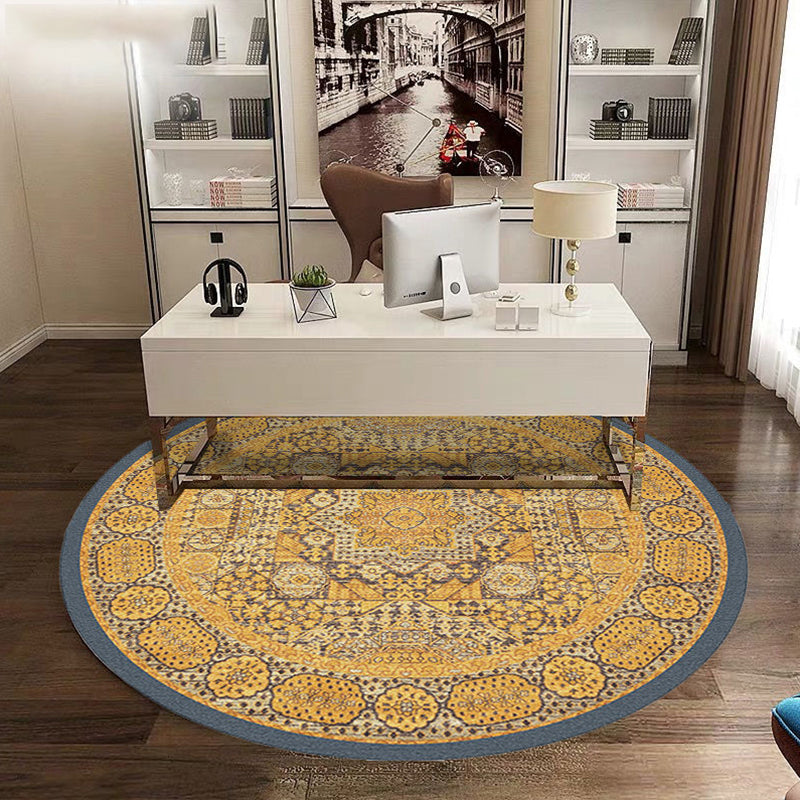 Multicolor Antique Rug Synthetics Geometric Area Carpet Non-Slip Backing Pet Friendly Indoor Rug for Parlor