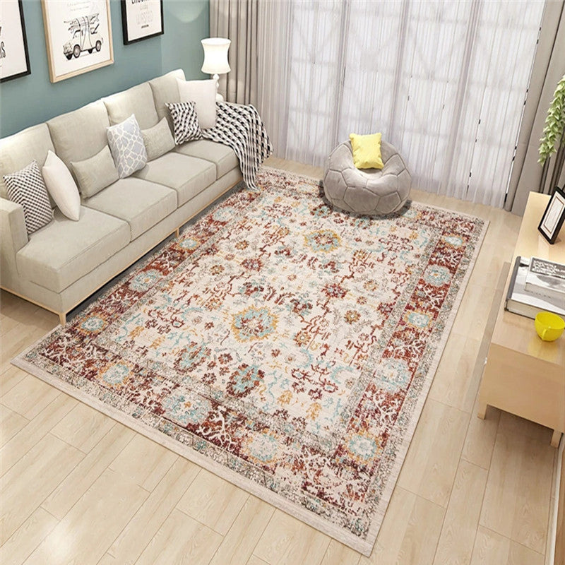 Alfombra de la sala de estar occidental Síntesis de la alfombra multicolor de la zona impresa
