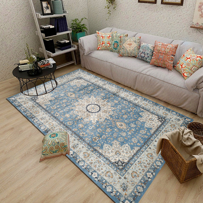 Casual Shabby Chic Rug Multicolored Geometric Print Carpet Anti-Slip Backing Stain-Resistant Rug for Room