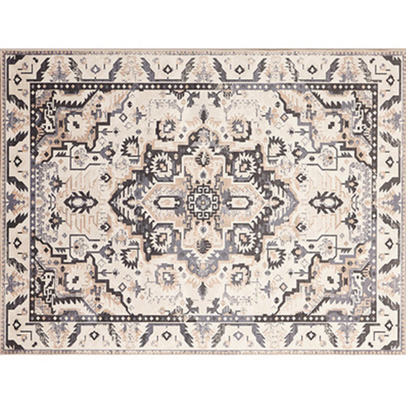 Casual Shabby Chic Rug Multicolored Geometric Print Carpet Anti-Slip Backing Stain-Resistant Rug for Room