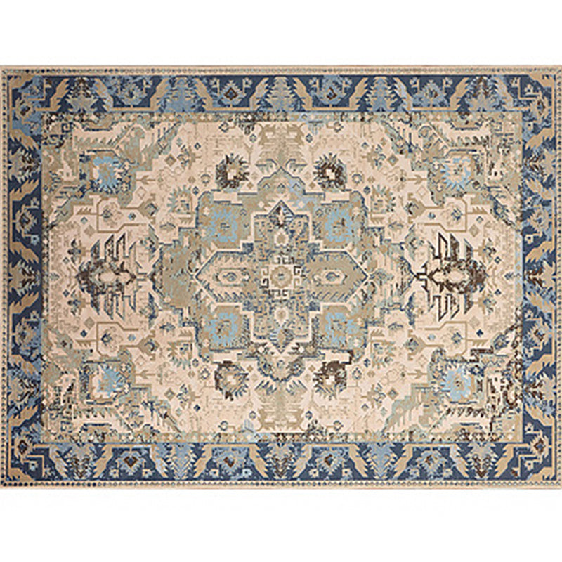 Casual Shabby Chic Rug Multicolored Geometric Print Carpet Anti-Slip Backing Stain-Resistant Rug for Room