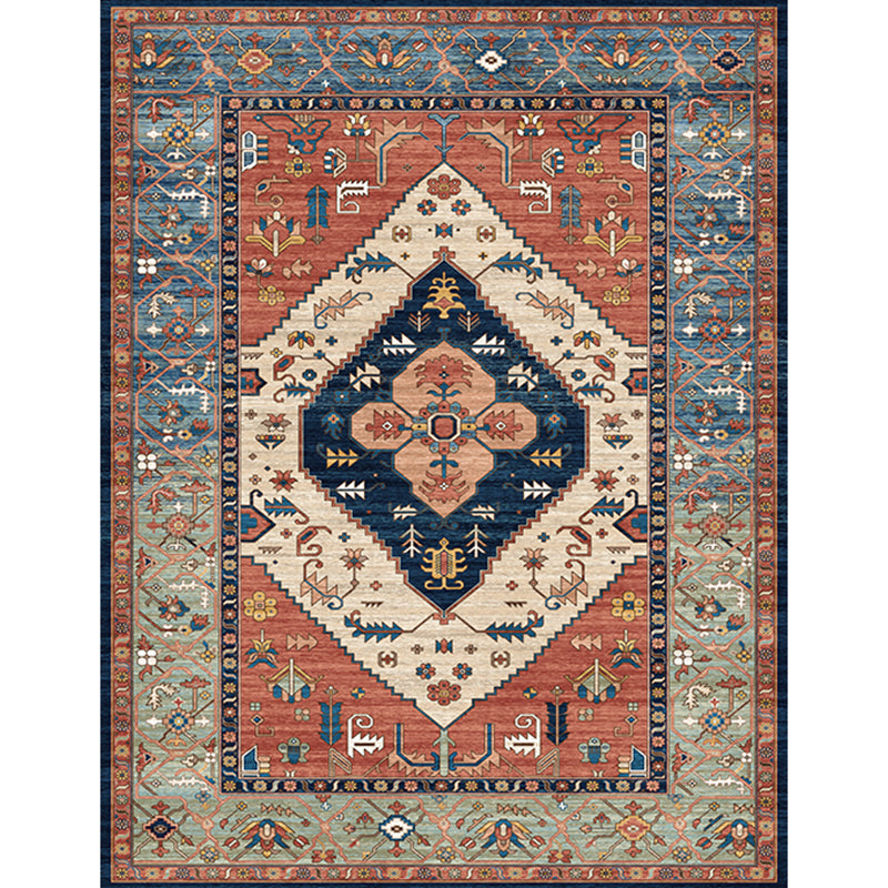 Olden Parlor Rug Multicolored Geometric Printed Area Carpet Polypropylene Easy Care Pet Friendly Indoor Rug