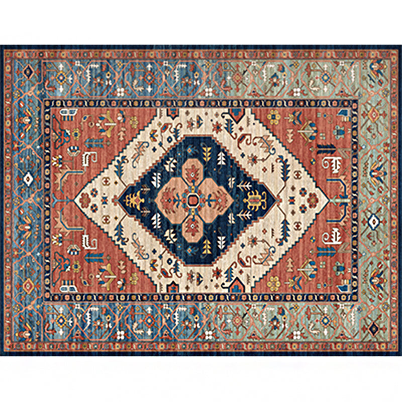 Olden Parlor Rug Multicolored Geometric Printed Area Carpet Polypropylene Easy Care Pet Friendly Indoor Rug