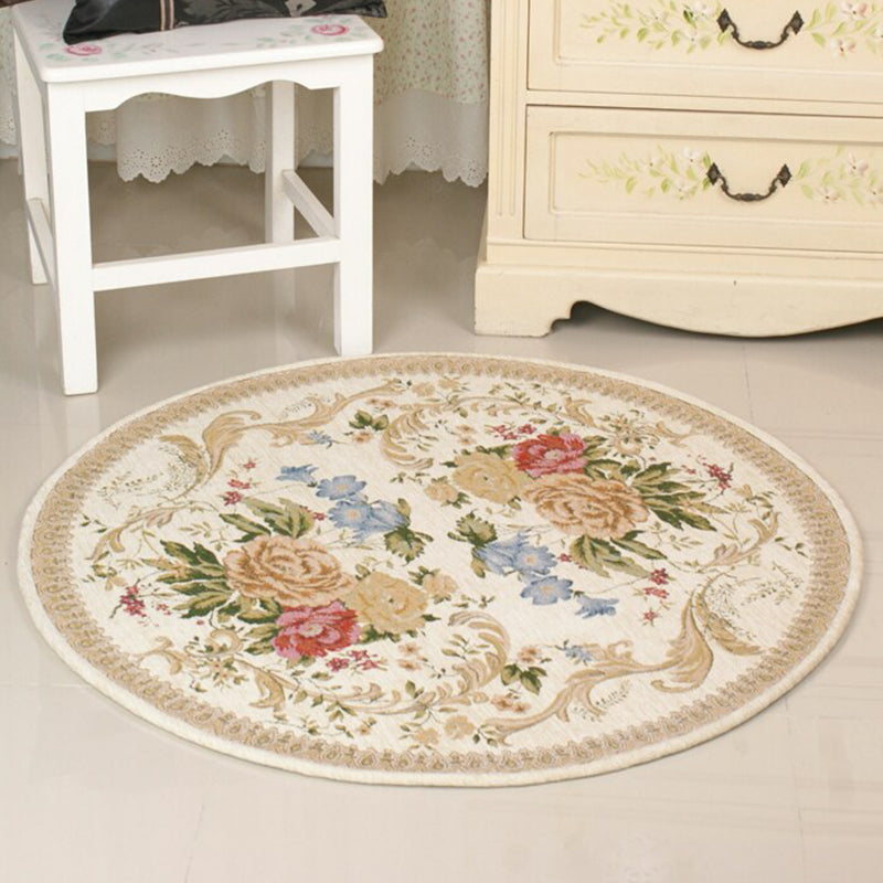 Synthétique Fancy Color Color Olden Synthetics Floral Imprimé Rapis intérieur Anti-Slip Backing Tapison-résistant à la chambre à coucher pour chambre à coucher